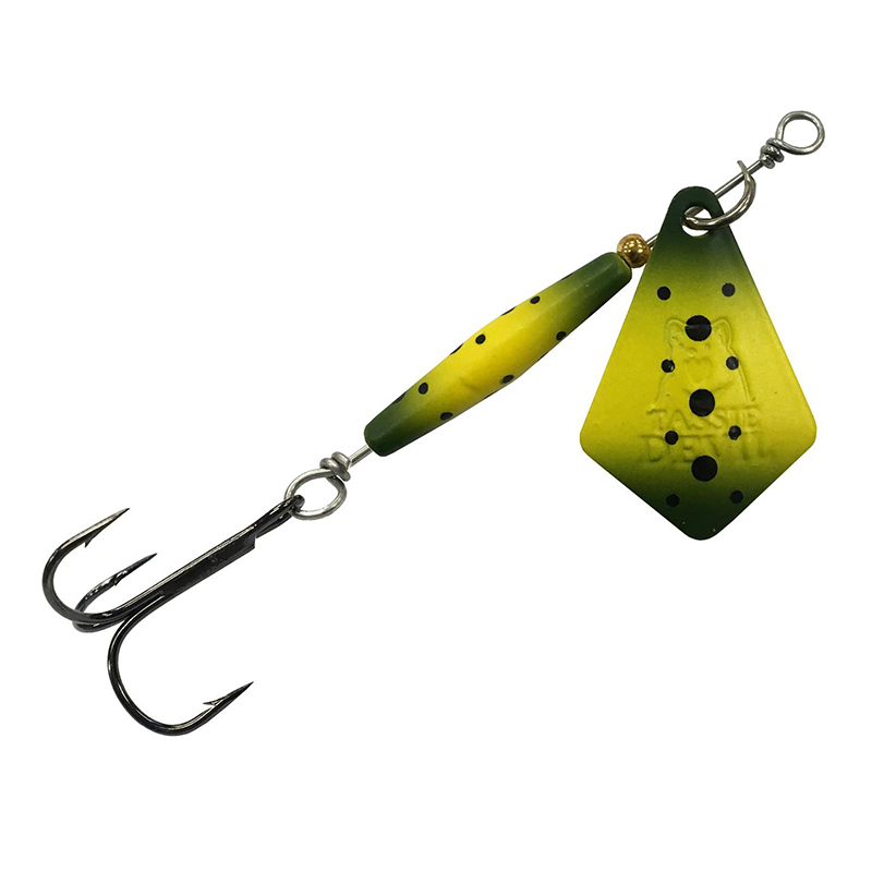 Tasmanian Devil Blade fiskesluk, spinner for ferskvann. Frog 3.8g