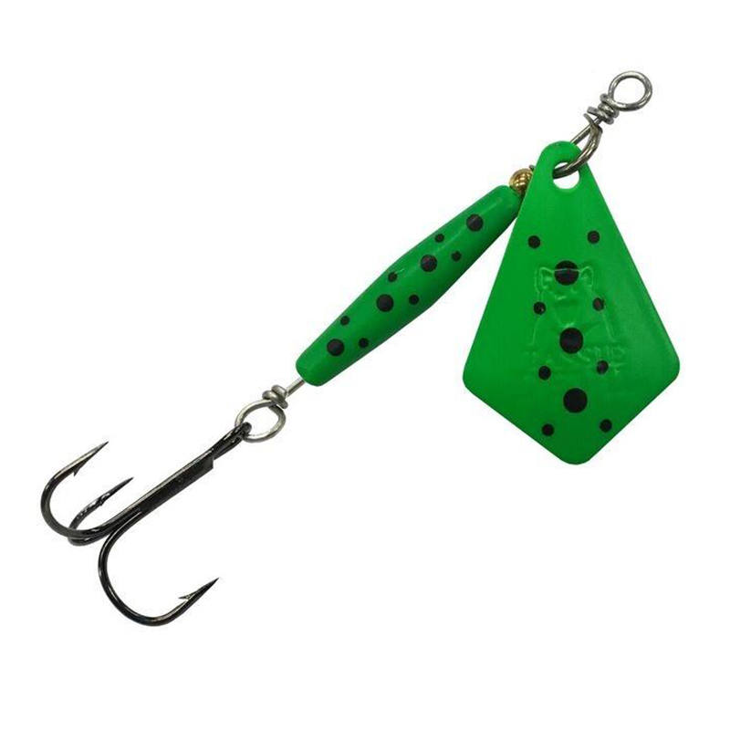 Tasmanian Devil Blade fiskesluk, spinner for ferskvann. Lime Frog 3.8g