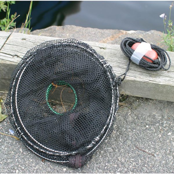 Teine sammenleggbar småfisk og krabber