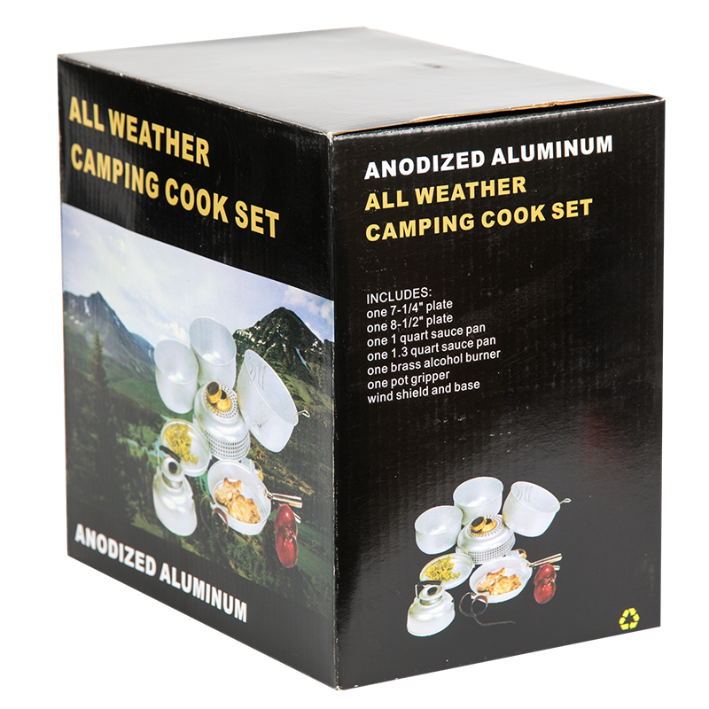 Stormkjøkken Osean 9deler m/spritbrenner. Camping grytesett. Friluftsliv.