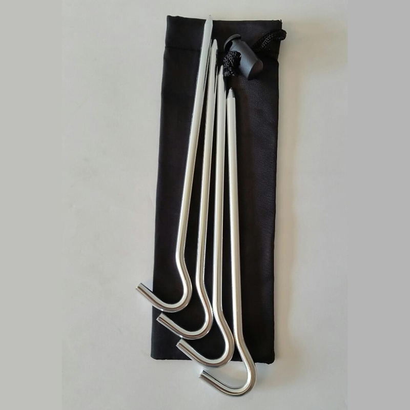 Teltplugger 4 pk. Lettvekt teltplugg i pose til telt.