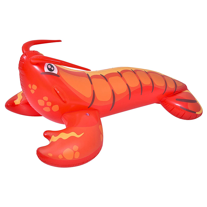 Badeleke Oppblåsbar hummer. Morsom vann leke. Flyteleke, Badedyr.