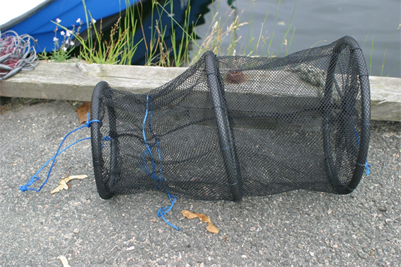 Oppbevaringsnett for småfisk og krabber