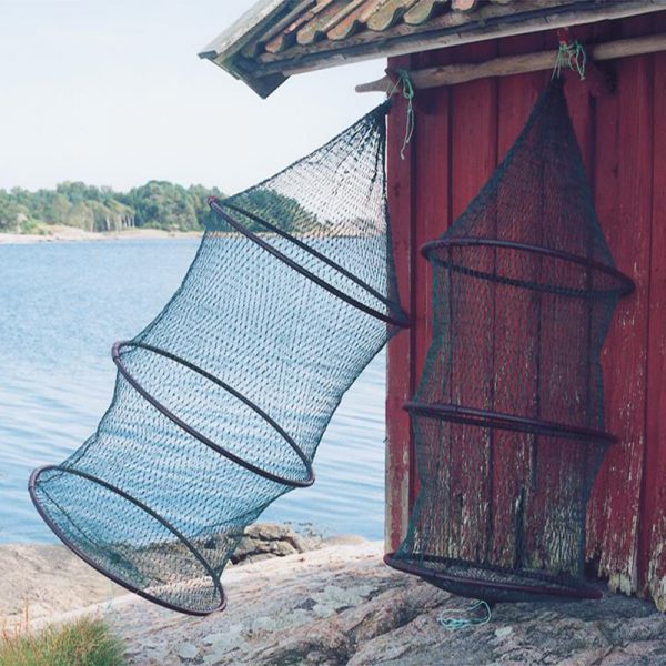 Oppbevaringsnett for levende fisk ved båten eller brygga. 150x90cm. 63 mm maskevidde.