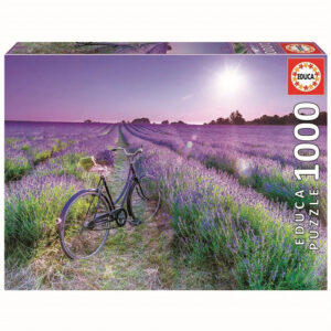 Educa Bike in a lavender field – Puslespill med 1000 brikker