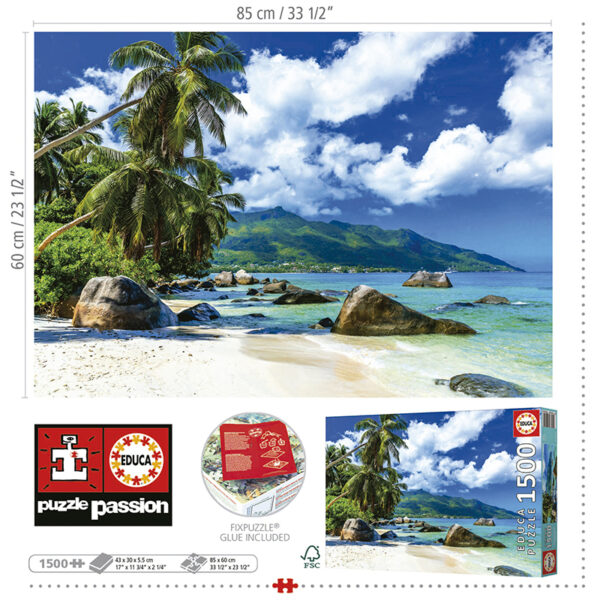 Puslespill Seychelles, 1500 biter / brikker. - Bilde 3