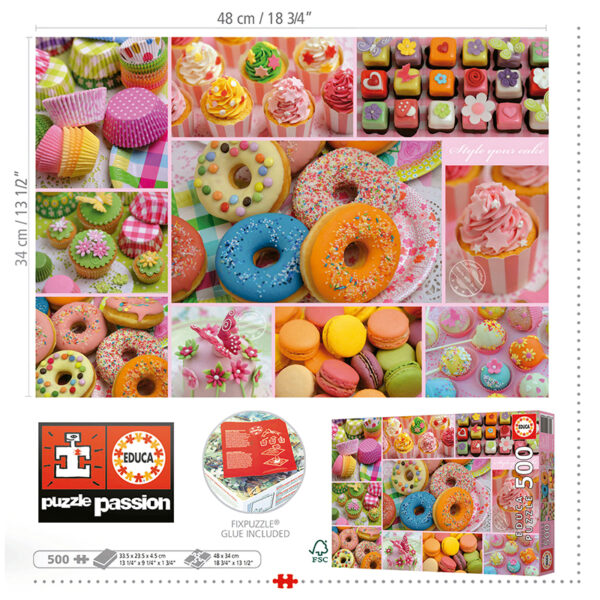 Puslespill Sweet party collage, Educa 500 biter - Bilde 4