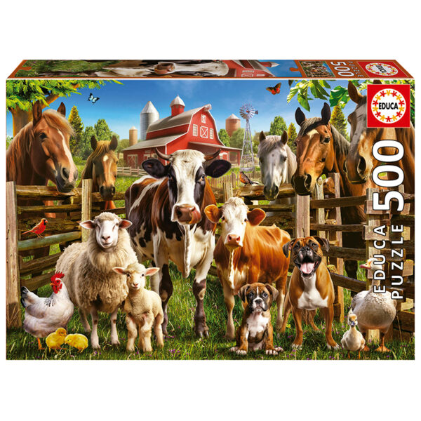 Puslespill Farmyard buddies, Educa 500 biter / brikker. Et pusslespill fra Educa puzzle.