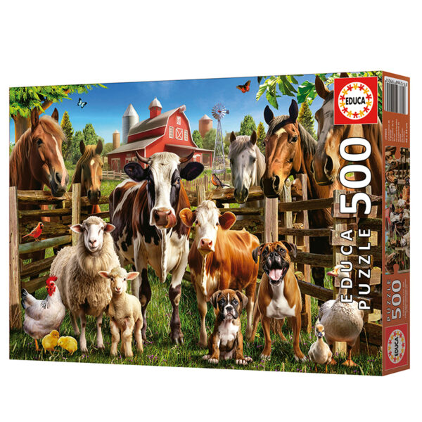 Puslespill Farmyard buddies, Educa 500 biter - Bilde 3