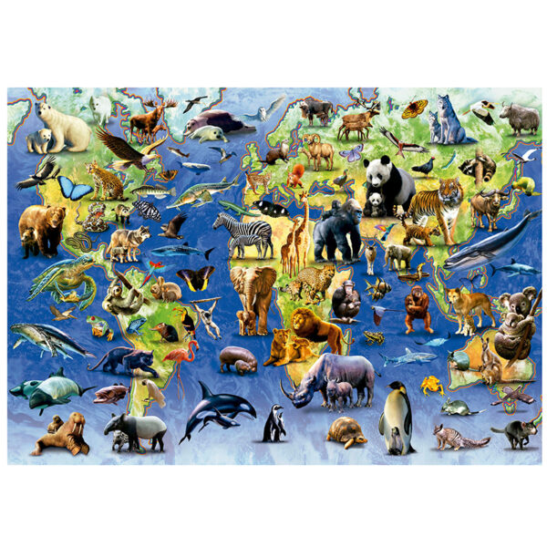 Puslespill One hundred endangered species, Educa 500 biter - Bilde 2