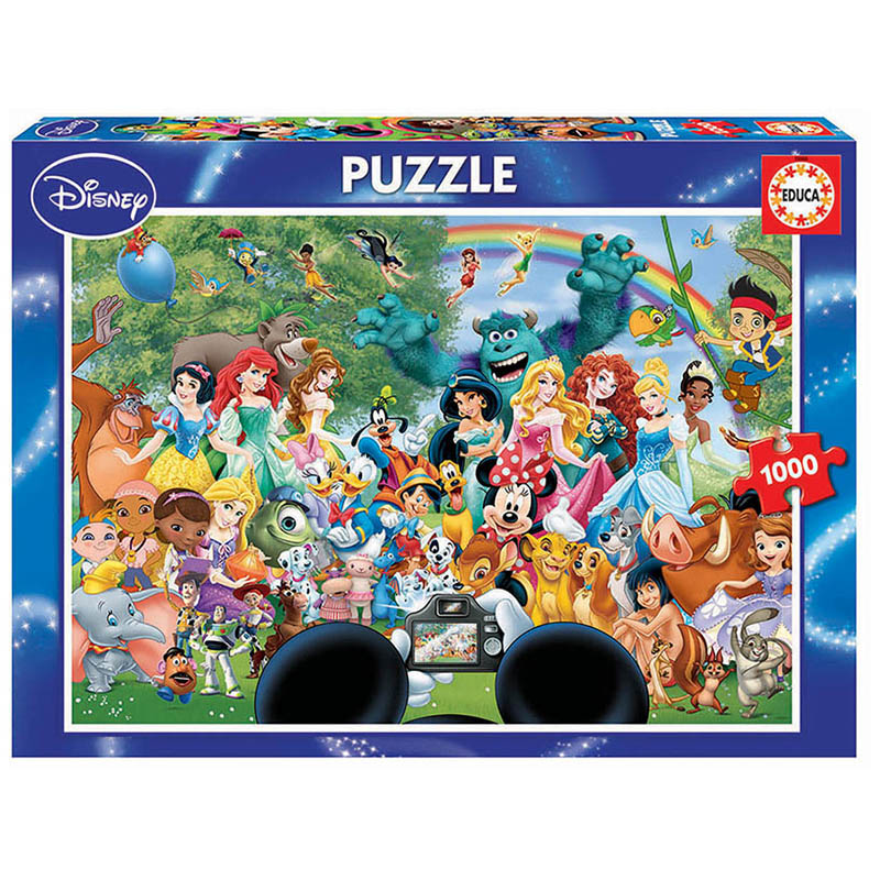 Puslespill Disney and Pixar, 1000 biter / brikker. Et pusslespill fra Educa puzzle.