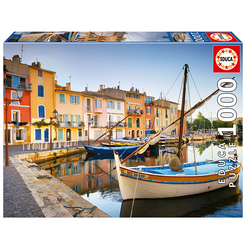 Puslespill Harbour in Martigues, Provence, 1000 biter / brikker. Et pusslespill fra Educa puzzle.