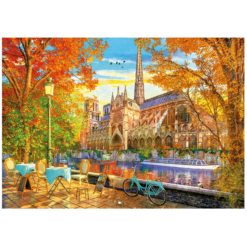 Educa Notre Dame in autumn – Puslespill med 1000brikker - Bilde 2