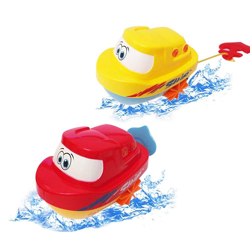 Trekk opp båt, badeleke.