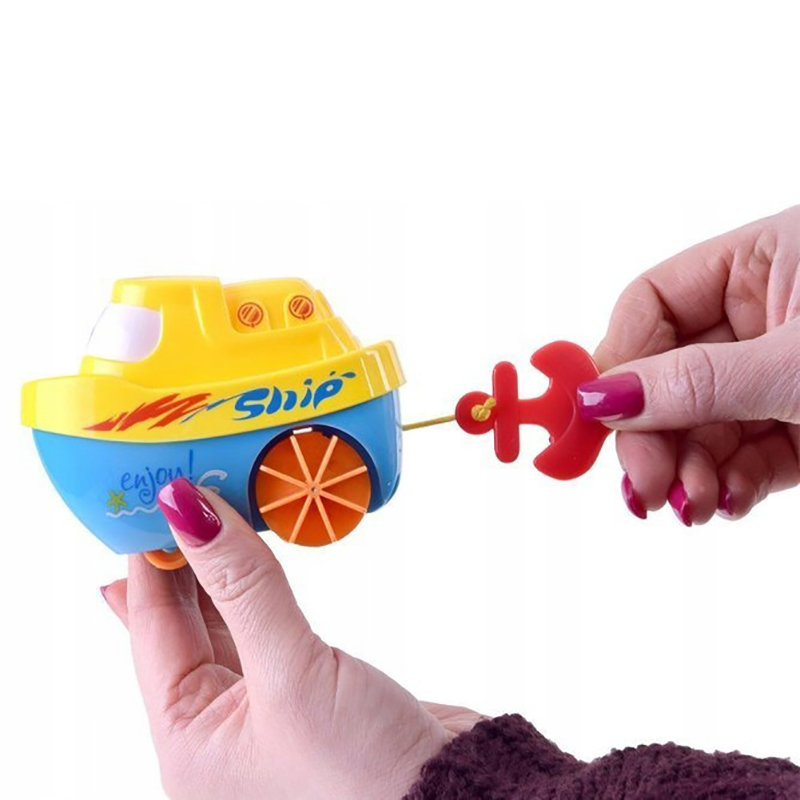 Trekk opp båt, badeleke.