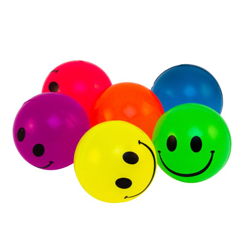 Magni sprettballer med smilefjes, 4 stk. assortert.