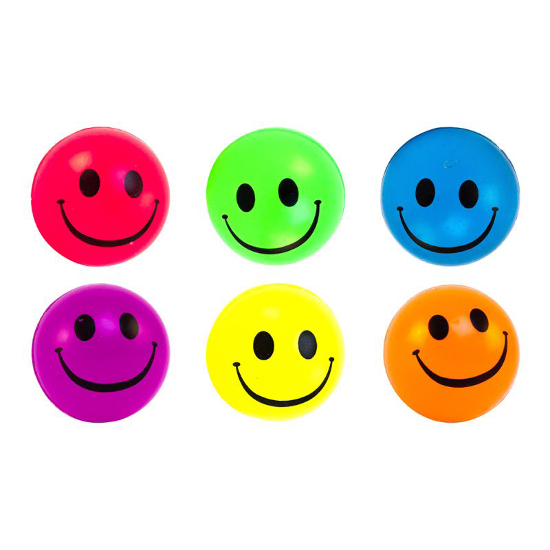 Magni sprettballer med smilefjes, 4 stk. assortert.