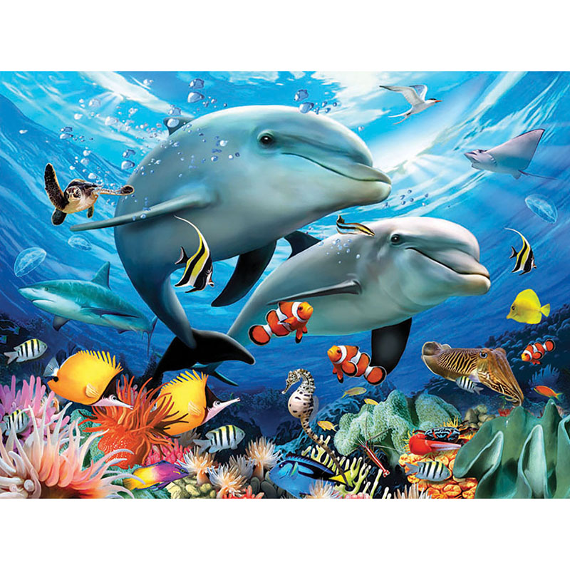 Beneath the wave Super 3D puslespill, 500 biter. Puzzle med motiv av Howard Robinson.