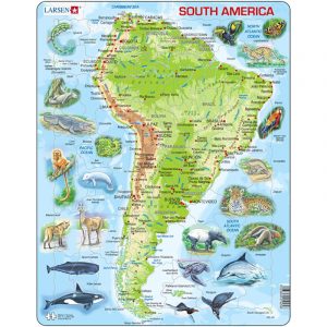Puslespill Sør Amerika kart