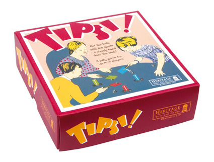 Nostalgisk spill Tipsi. Morsomt retro bordspill.