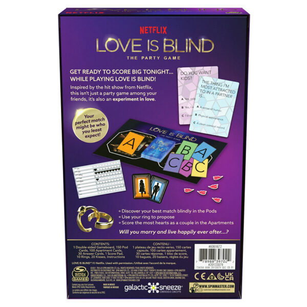 Love is Blind, the party game, spill voksen. Netflix