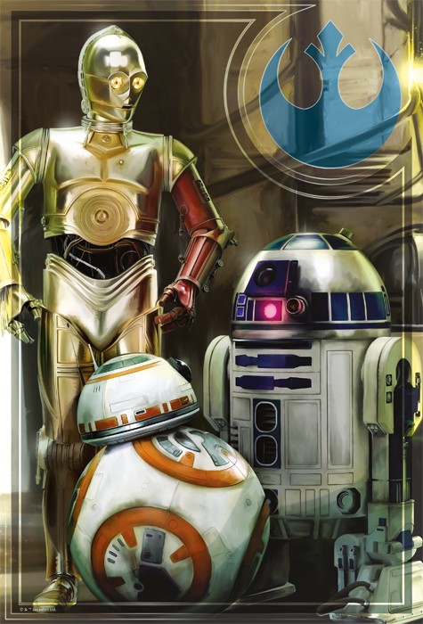 Puslespill Star Wars droide. 160 biter pusle fra Starwars filmene av Disney.
