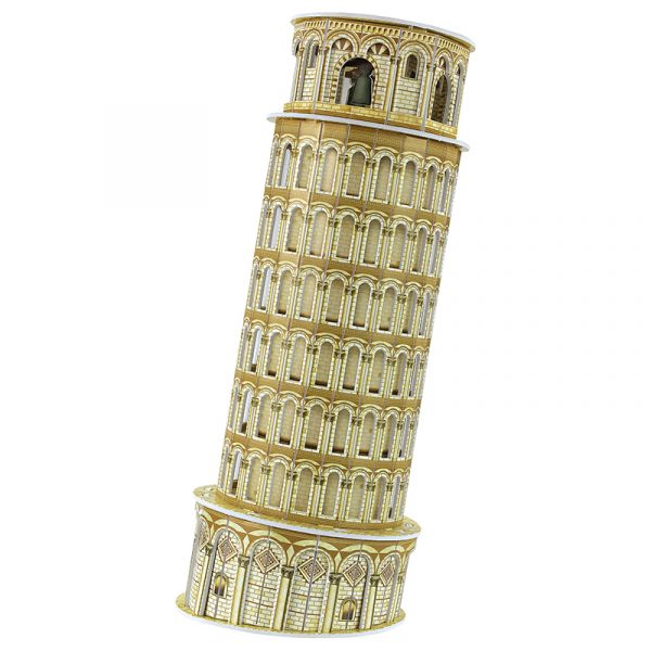 3D puslespill Skjeve tårn i Pisa. Tredimensjonalt puslespill av Det skjeve tårn i Pisa.