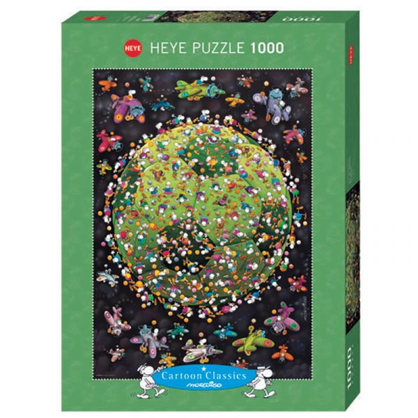 Puslespill Football 1000 biter / brikker. Cartoon av Mordillo. Pusslespill fra Heye Puzzle.