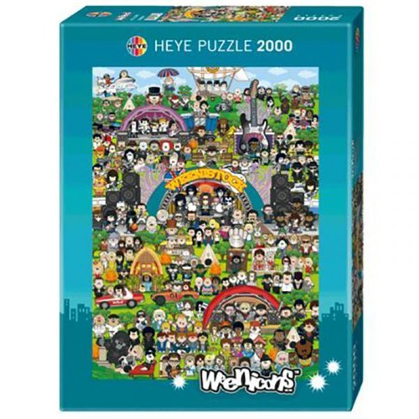 Puslespill Weenistock 2000 biter / brikker. Motivet er weeniworld, kanskje du finner og gjenkjenner figurer fra Pop kulturen. . Pusslespill fra Heye Puzzle.