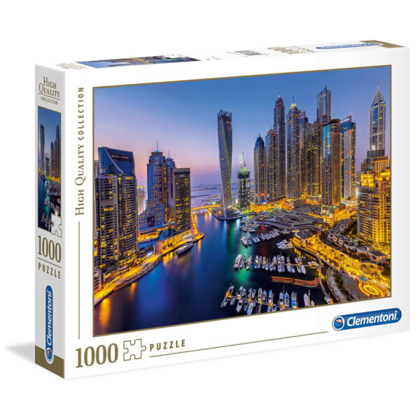 Puslespill Dubai. 1000 brikker / biter. Puslespill i High Quality kolleksjonen til Clementoni.