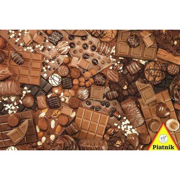 Puslespill Sjokolade. Et pusslespill med 1000 brikker fra Piatnik. Er du glad i sjokolade kan dette puslespillet være en fristelse.