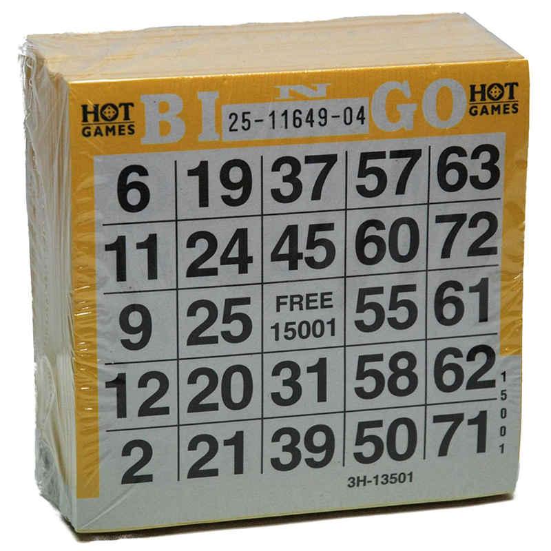 Bingo kuponger, blokker. Bingohefter, 75 tall. 25 ark i blokken, 20 blokker.