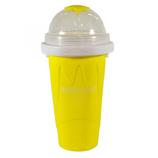 Slush-njoy kopp gul. Lag din egen slush hjemme. Skvis denne silicon koppen med kraftig fryse element og lag nydelig slusj.