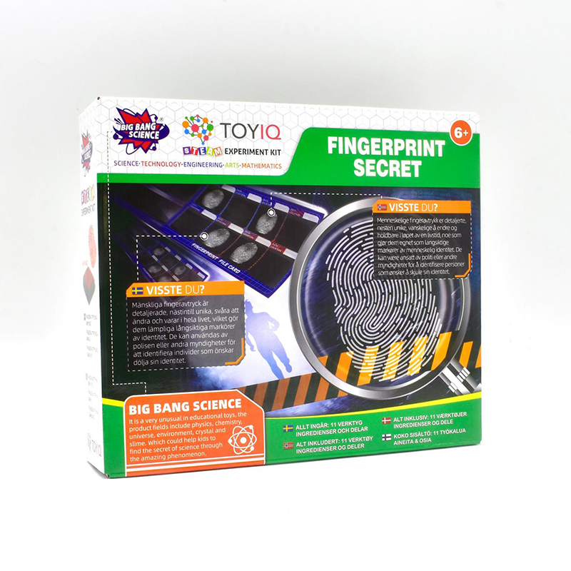 Eksperiment science Fingerprint secret. Lær om fingeravtrykk.