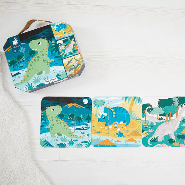 Dinosaur puzzles, 4 puslespill. - Bilde 4