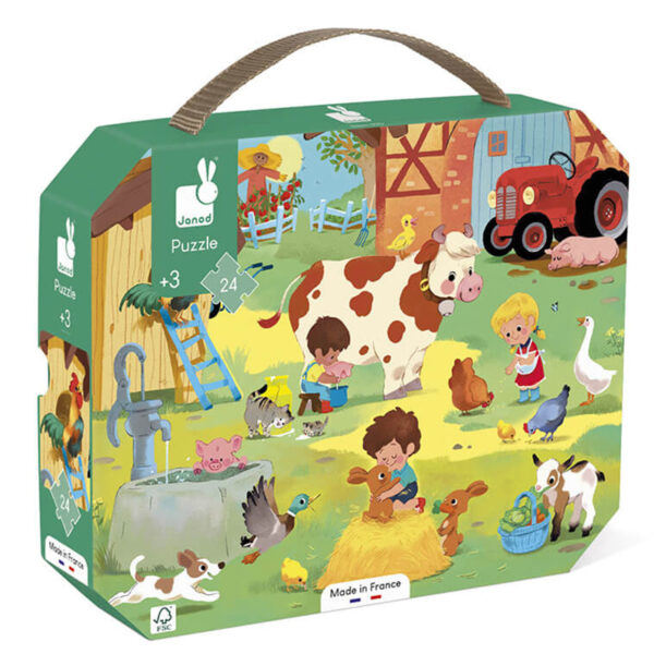 puzzle a day at the farm 24 biter. Velkommen til gården og alle dyrene. Puslespill beregnet for de minste med store brikker.