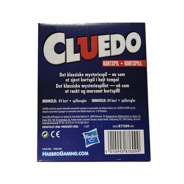 Cluedo kortspill, det klassiske mysteriespillet. (NO) - Bilde 2