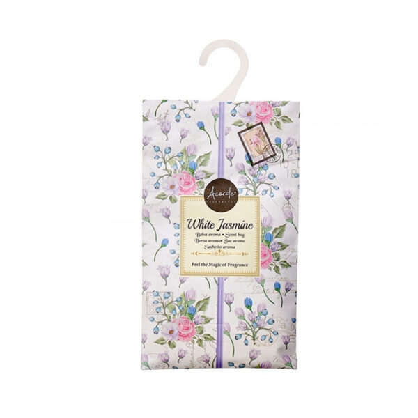 Duftpose premium til tøyskap, White Jasmine. Velduftende pose med aroma som skaper velduft i klærne og velvære til deg.