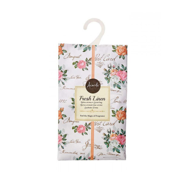 Duftpose premium til tøyskap, Fresh Linen. Velduftende pose med aroma som skaper velduft i klærne og velvære til deg.