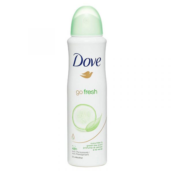 Deodorant Dove Go Fresh dame 150 ml. Cucumber and green tea, anti-perspirant.