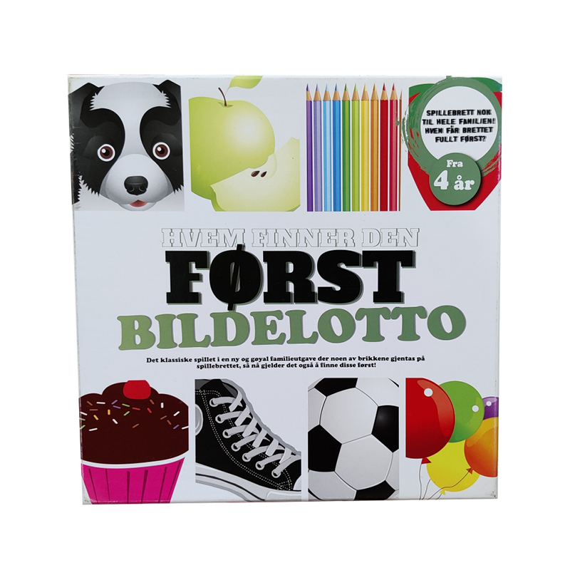 Hvem finner den Først billedlotto. Memo spill