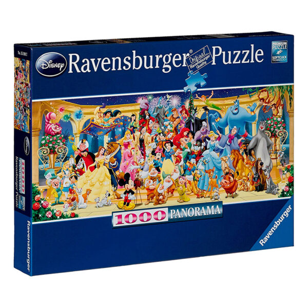 Puslespill Disney. 1000 brikker / biter. Panorama fra Ravensburger Puzzle.