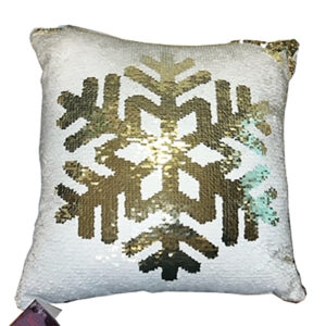 Pyntepute med motiv av snøflak i paljetter