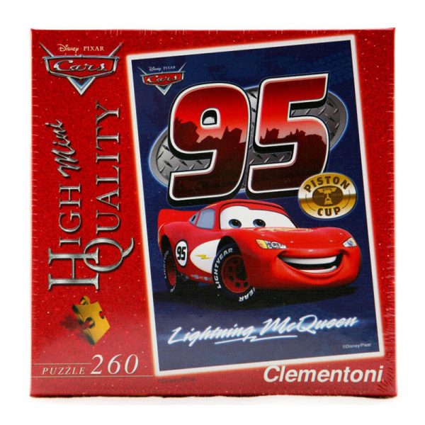 Puslespill Cars, Biler, 260 biter. Puzzle fra Clementoni Lightning Mc Queen. Disney.