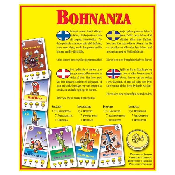 Bohnanza kortspill.
