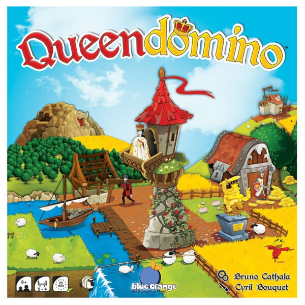 Queendomino spill, familiespill, brettspill, domino strategispill.