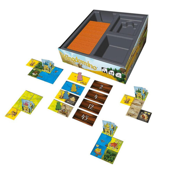 Kingdomino spill, familiespill, domino strategispill.
