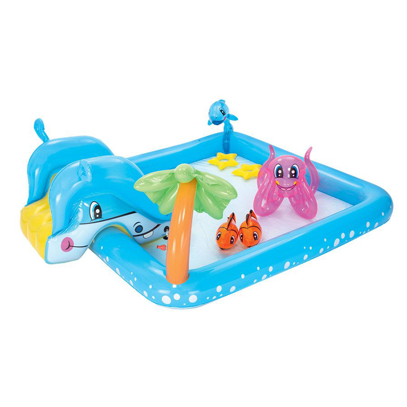 Barnebasseng fra Bestway. Sommermoro for barn. Badebasseng, plaskebasseng, basseng med figurer