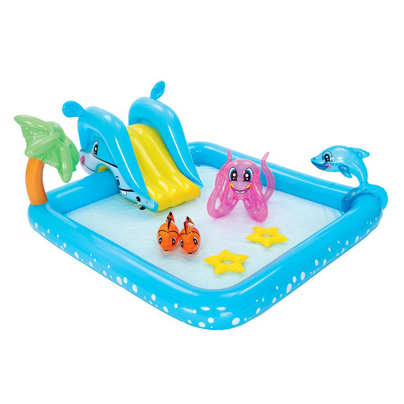 Barnebasseng fra Bestway. Sommermoro for barn. Badebasseng, plaskebasseng, basseng med figurer