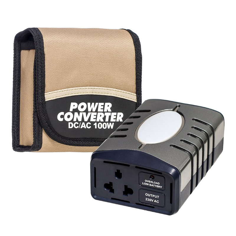 Omformer - 12V til 230V. Elektriske apparater. Power converter, 100W.